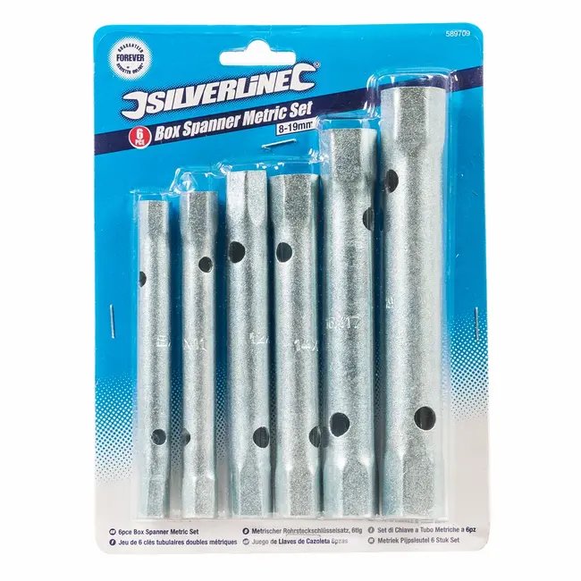 Silverline 6 delige metrische pijpsleutelset 8 - 19 mm