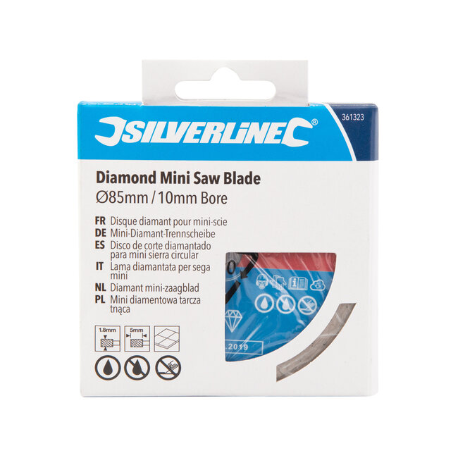 Silverline Diamant mini-zaagblad 85 mm diameter - 10 mm asgat