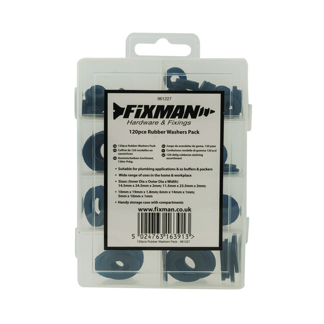 Fixman Rubberen sluitring assortiment 120 delig