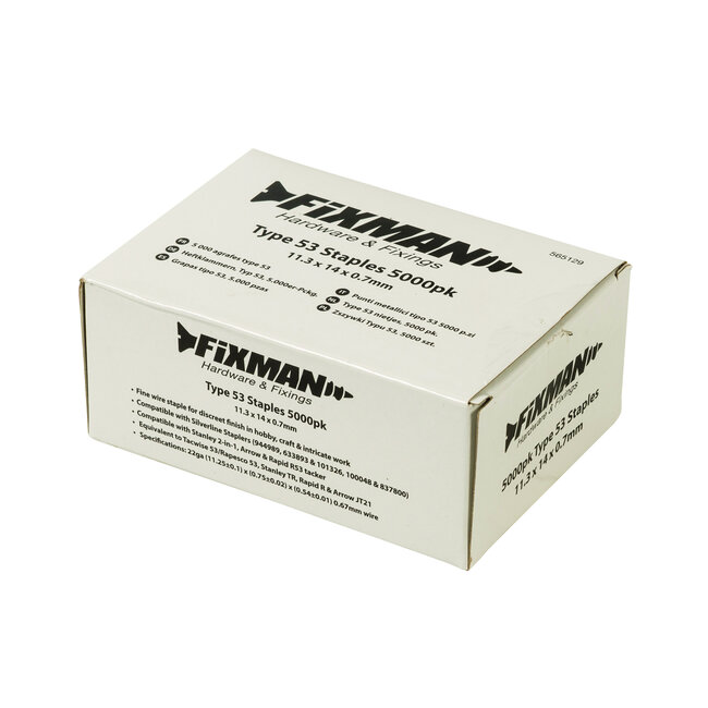 Fixman Type 53 nietjes - 14 mm - 5000 stuks