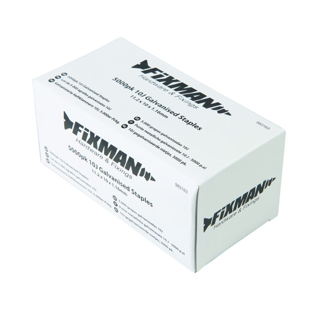 Fixman Gegalvaniseerde nietjes 10J - 10 mm - 5000 stuks