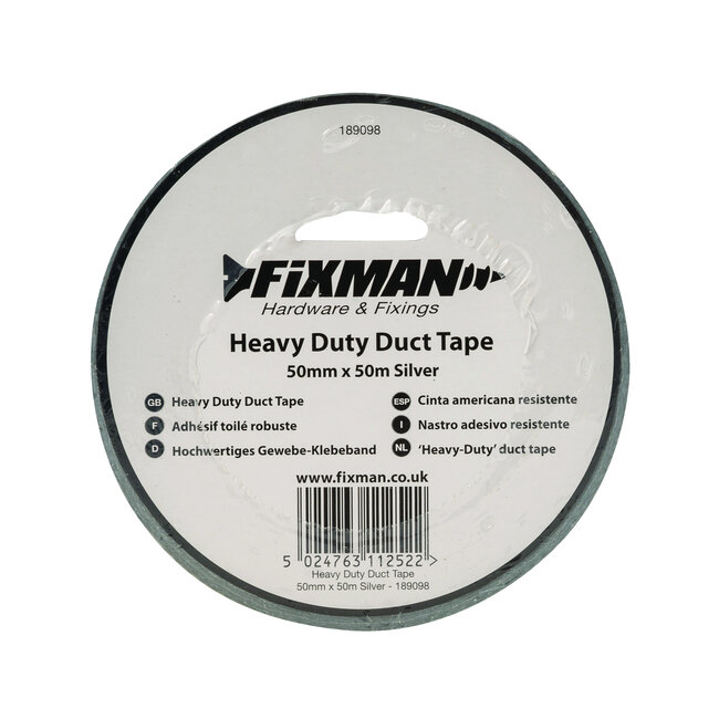 Fixman Heavy-Duty duct tape - zilver - 50 mm x 50 meter