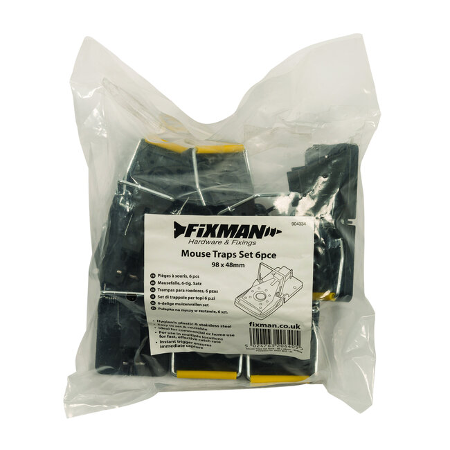 Fixman Muizenvallen set - 98 x 48 mm - 6 delig