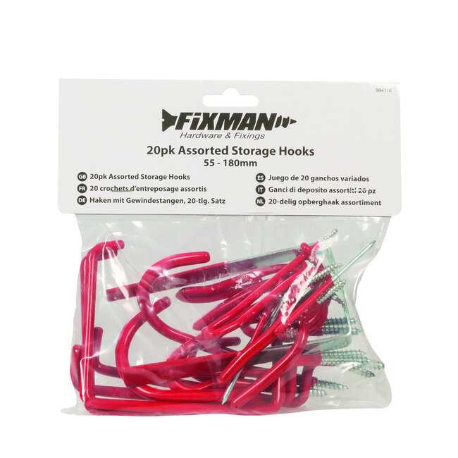 Fixman Opberghaak assortiment 20 delig assortiment