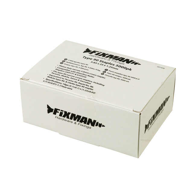 Fixman Type 90 nietjes - 25 mm - 5000 stuks
