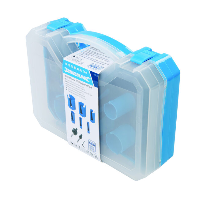 Silverline Multi-materiaal TCT gatenzaag set - 19 t/m 57 mm - 9 delig