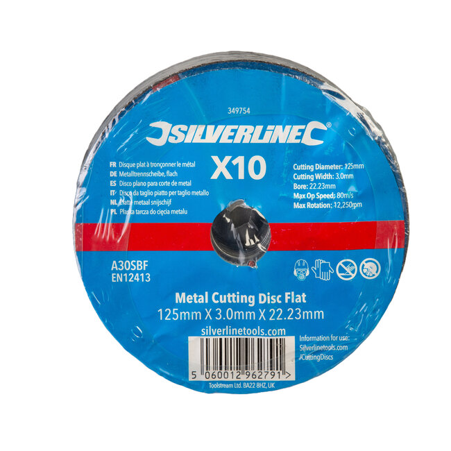 Silverline Metaal snijschijven 125 mm - dikte 3 mm - 10 stuks