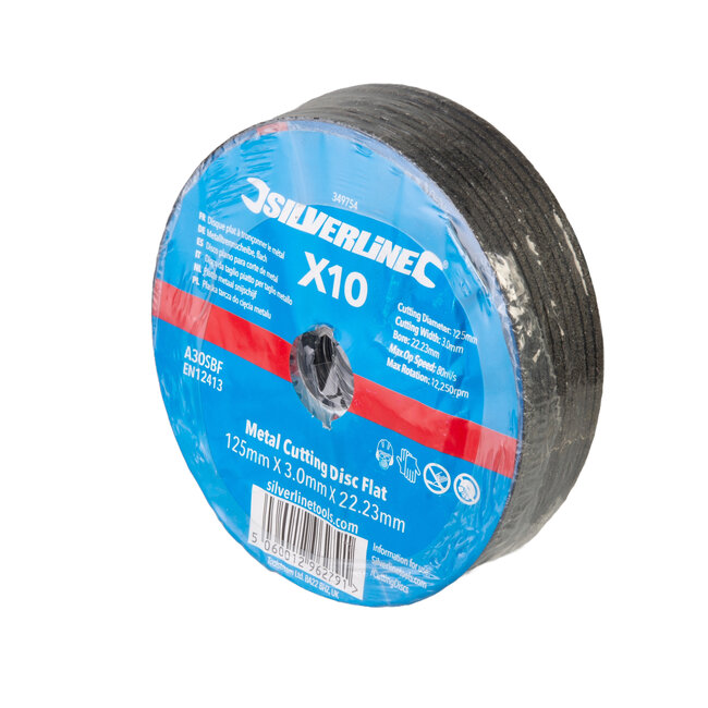 Silverline Metaal snijschijven 125 mm - dikte 3 mm - 10 stuks