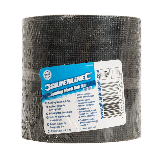 Silverline Schuurgaas rol - korrel 100 - 5 meter