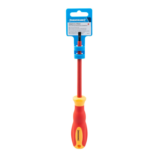 Silverline VDE soft-grip elektriciens schroevendraaier 1,0 x 5,5 x 125 mm