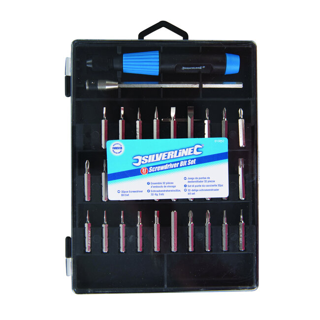 Silverline 32 delige precisie schroevendraaier bit set