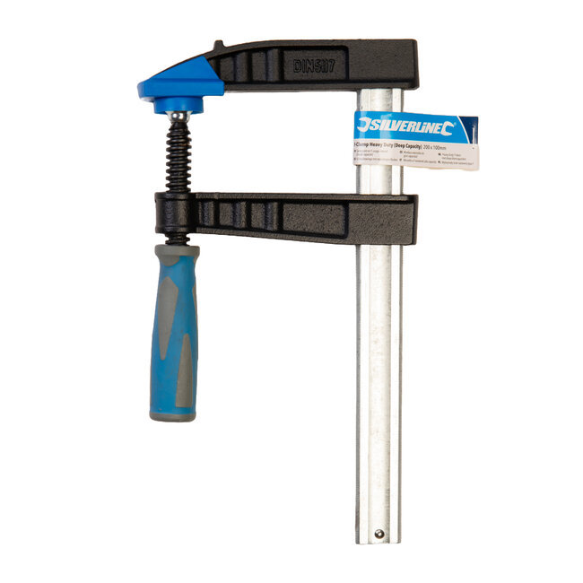 Silverline Heavy-Duty' F-klem - 200 x 100 mm - diepe klemcapaciteit