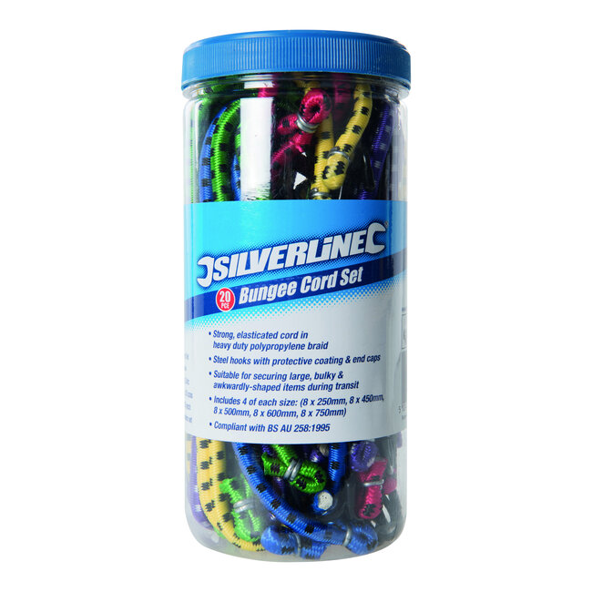 Silverline 20 delige spanbandenset