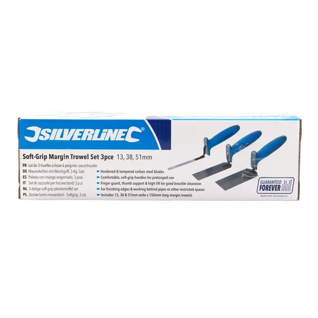 Silverline 3 delige soft-grip pleistertroffelset