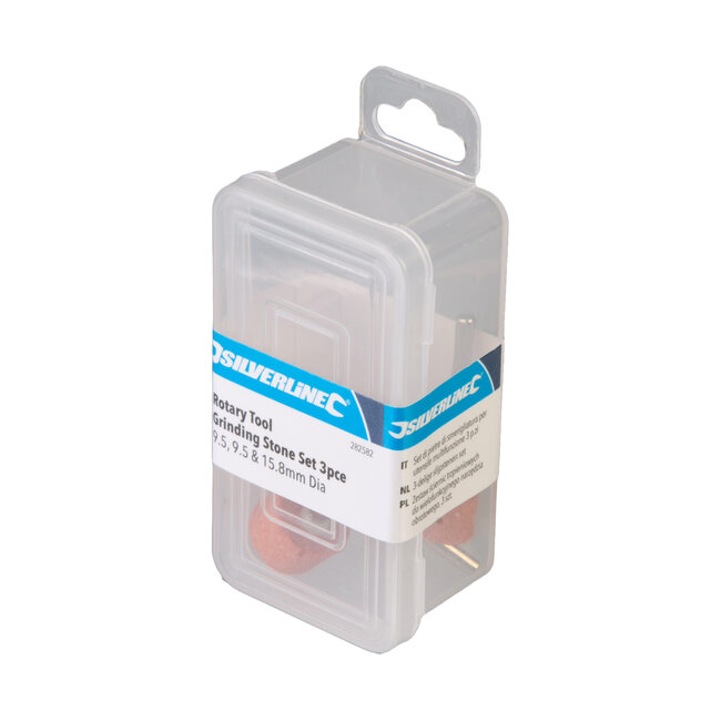 Silverline 3 delige slijpstenen set 9,5, 9,5 en 15,8 mm dia.