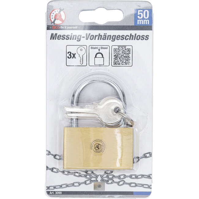 BGS Hangslot messing 50 mm