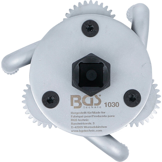 BGS Oliefilterspin, 3-armen voor oliefilter Ø 80 - 135 mm