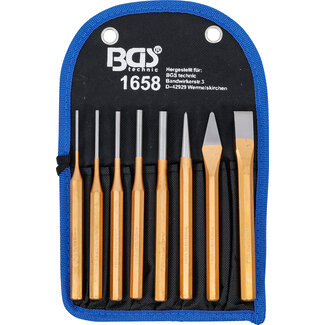 BGS technic Pendrijverset 150 mm incl. beitel + centerpunt, 8 delig