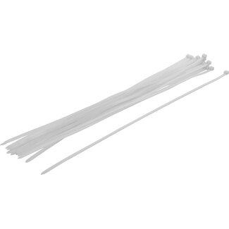 BGS Do it yourself Kabelbinder assortiment - wit - 8,0 x 600 mm - 20 delig