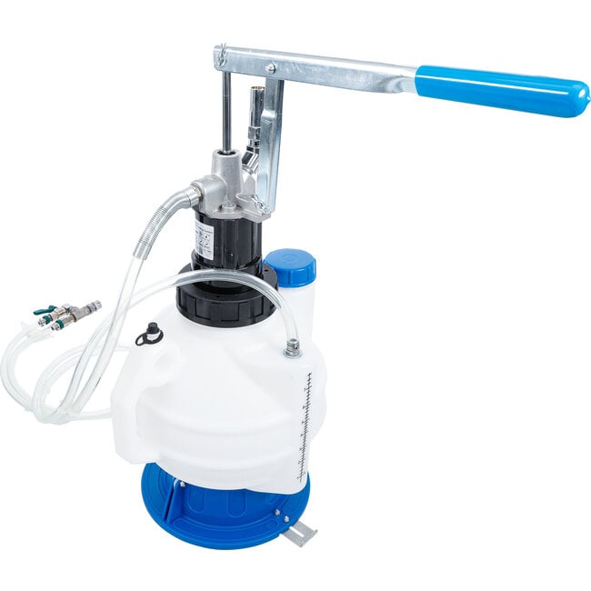 BGS Transmissieolie-vulapparaat met handpomp met terugloopsysteem met 8 adapters 7 l