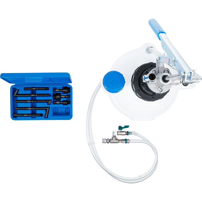 BGS Transmissieolie-vulapparaat met handpomp met terugloopsysteem met 8 adapters 7 l