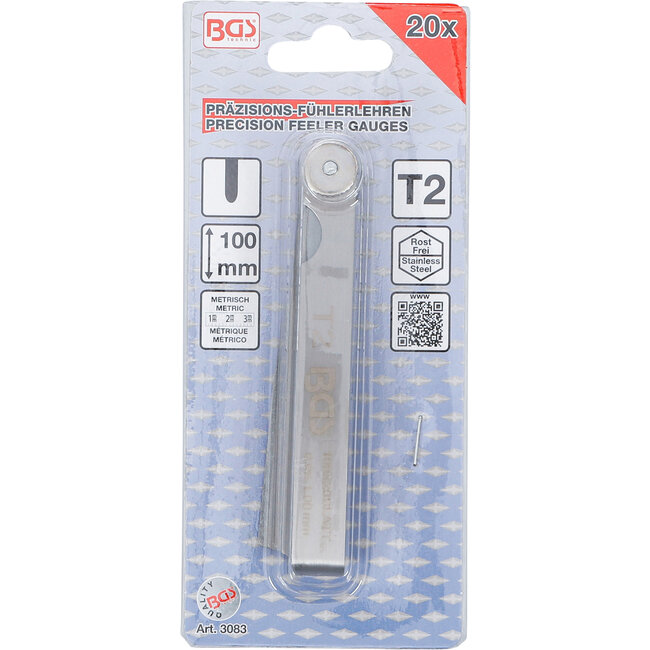 BGS Precisie voelermaten, 20 bladen
