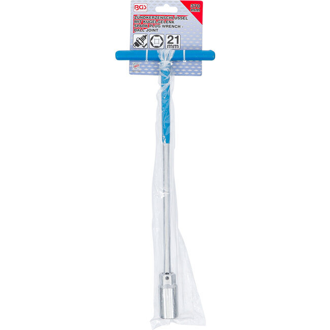 BGS Bougiesleutel met T-greep, kogelscharnier 21 mm