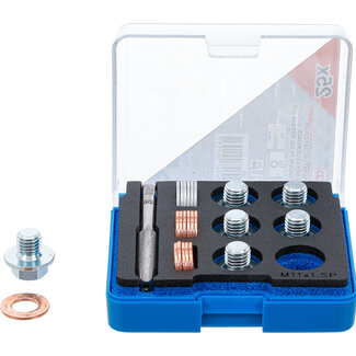 BGS technic Reparatieset voor olieaftap schroefdraad M11 x 1,5 mm