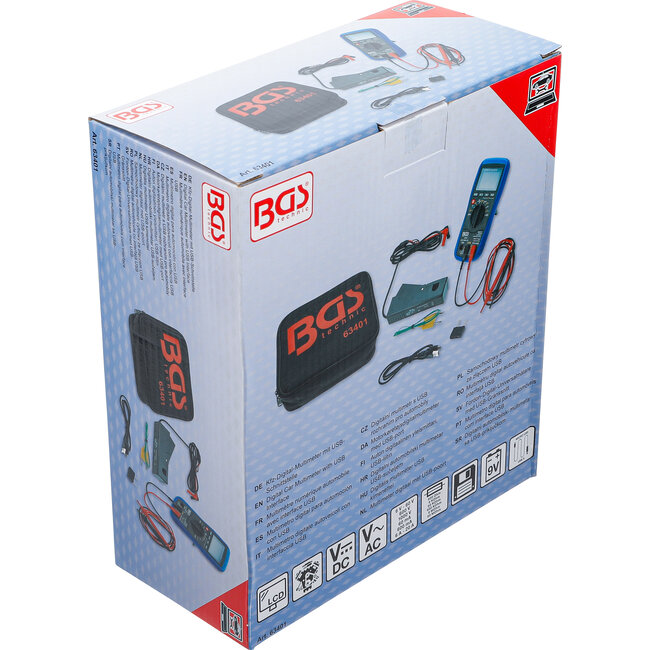 BGS Multimeter digitaal met USB-poort