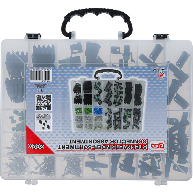 BGS Assortiment kabel connector steekverbinders waterdicht 232 delig