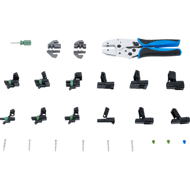 BGS Krimptangset met waterdichte steekverbinders 220 delig