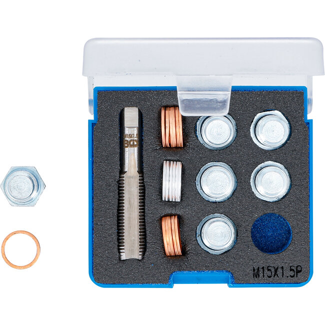 BGS Reparatieset voor olieaftap schroefdraad M15 x 1,5 mm