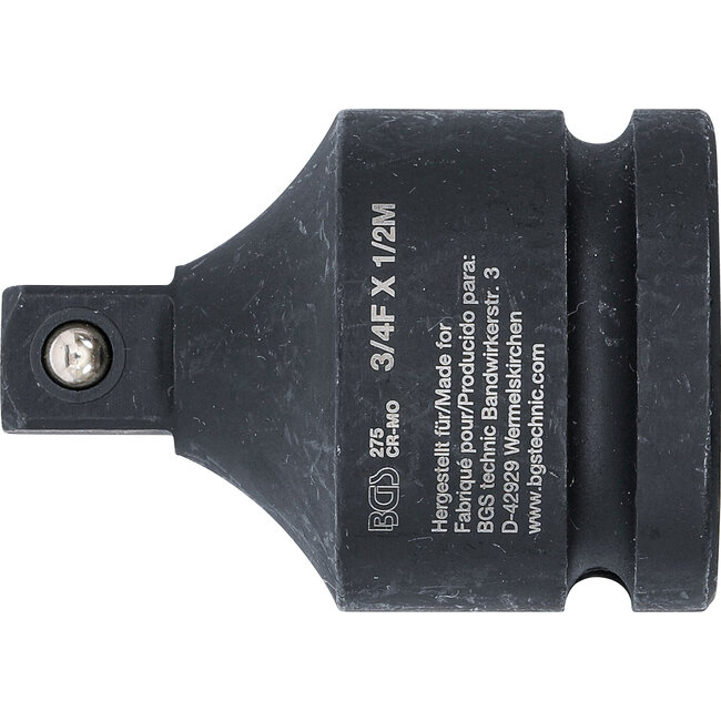 BGS Kracht dopsleuteladapter 3/4" - buitenvierkant 1/2"
