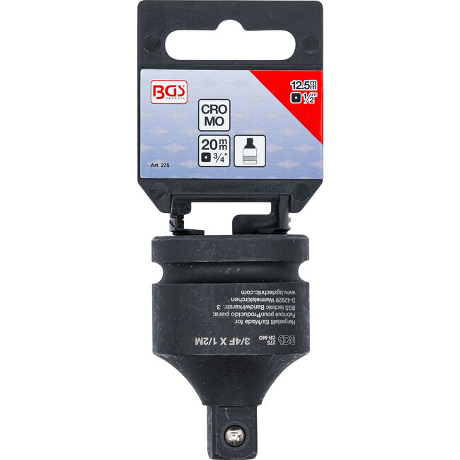 BGS Kracht dopsleuteladapter 3/4" - buitenvierkant 1/2"