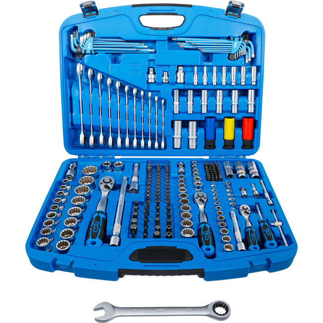 BGS Dopsleutelset - "Gear Lock" - 1/4", 3/8" en 1/2" - 218 delig