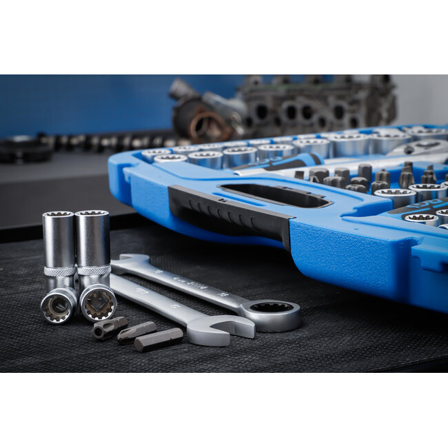 BGS Dopsleutelset - "Gear Lock" - 1/4", 3/8" en 1/2" - 218 delig