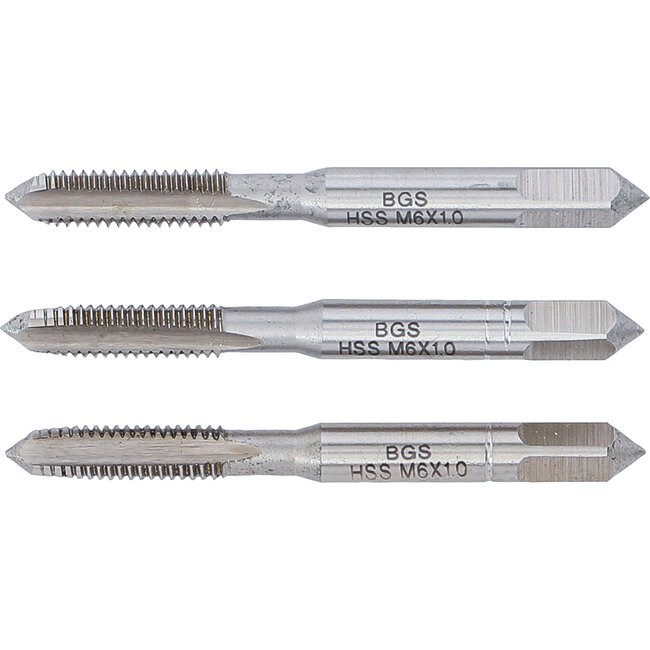 BGS Draadsnijtapset voor-, middel- en nasnijder M6 x 1,0 3 delig