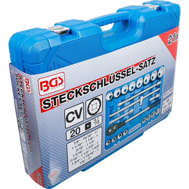 BGS Dopsleutelset 3/4" inches 21 delig