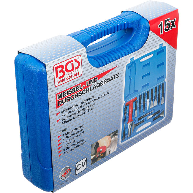BGS Beitel- en doorslagset 15 delig