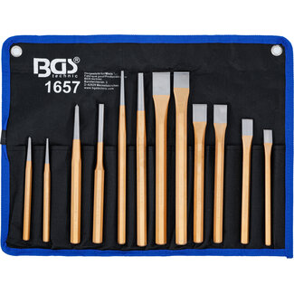 BGS technic Pendrijver-/beitel-/centerpuntset 12 delig