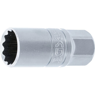 BGS technic Bougiedopsleutel met rubberring, twaalfkant 1/2" 21 mm