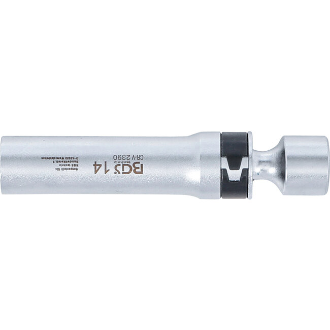 BGS Bougie kniedopsleutel twaalfkant met borgveer 3/8" 14 mm