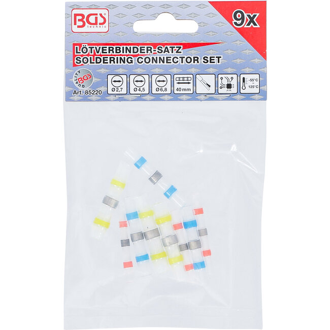 BGS Assortimenten Soldeerverbinder met krimpkous 9 delig