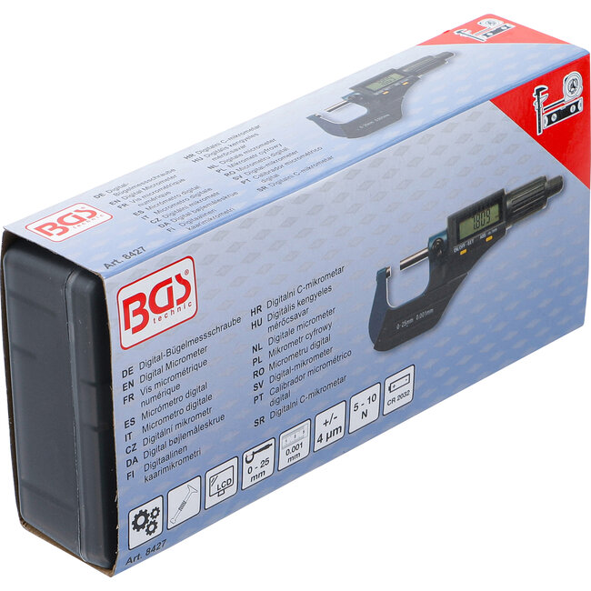 BGS Digitale micrometer 0 - 25 mm
