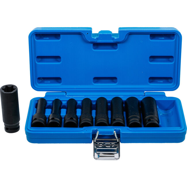 BGS Kracht doppenset E-profiel, diep 1/2" E10-E24, 9 delig