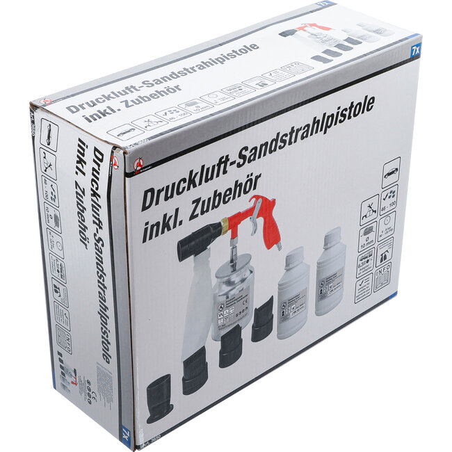 BGS Lucht zandstraalpistool incl. toebehoren