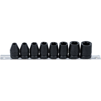 BGS technic Kracht-dopsleutelset E-profiel 1/2" E10 - E24 8 delig