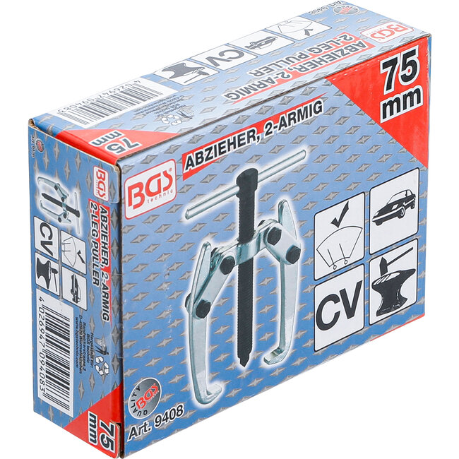 BGS Buiten binnen lagertrekkerset, 2 armig max. 75 mm