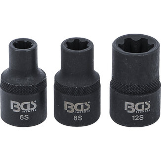 BGS technic Doppenset wigprofiel (voor RIBE) M6S, M8S, M12S 3 delig