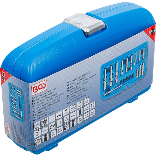 BGS Bougie dopsleutelset 18 delig